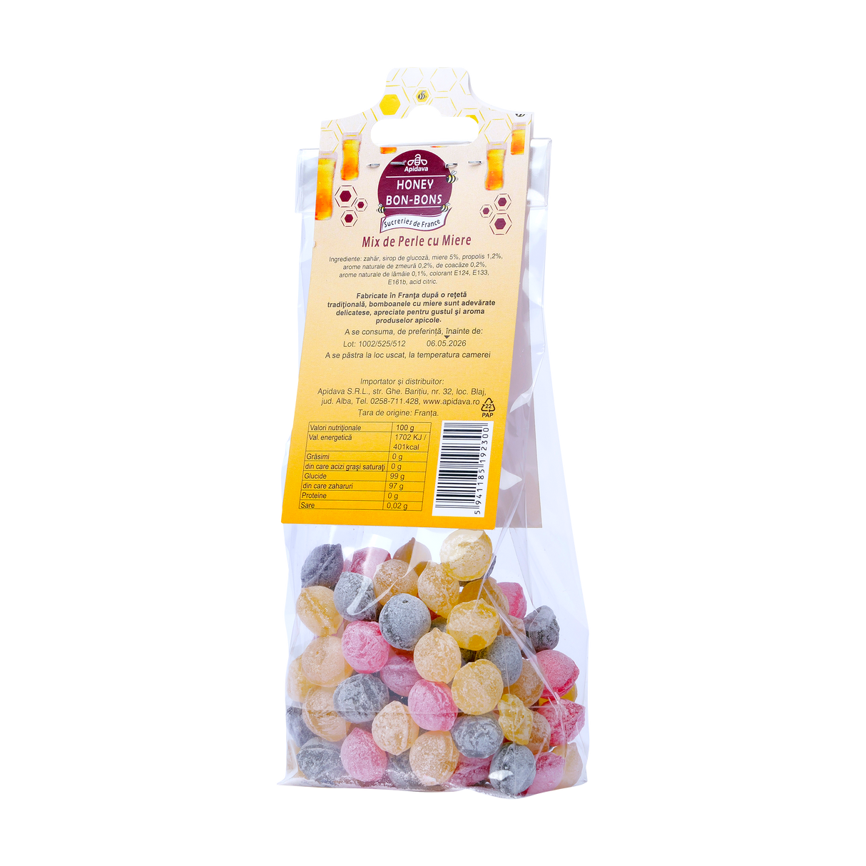 Bomboane perle mix cu miere 100 g