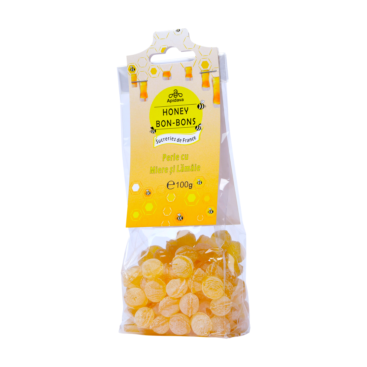 Bomboane perle cu miere si lamaie 100 g