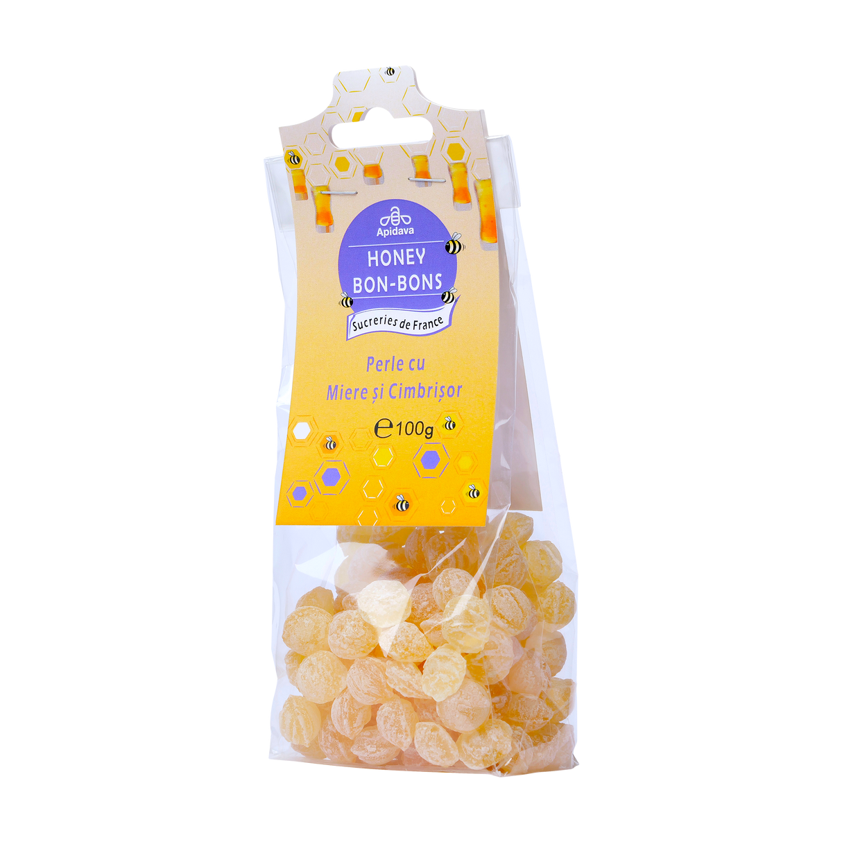Bomboane perle cu miere si cimbrisor 100 g