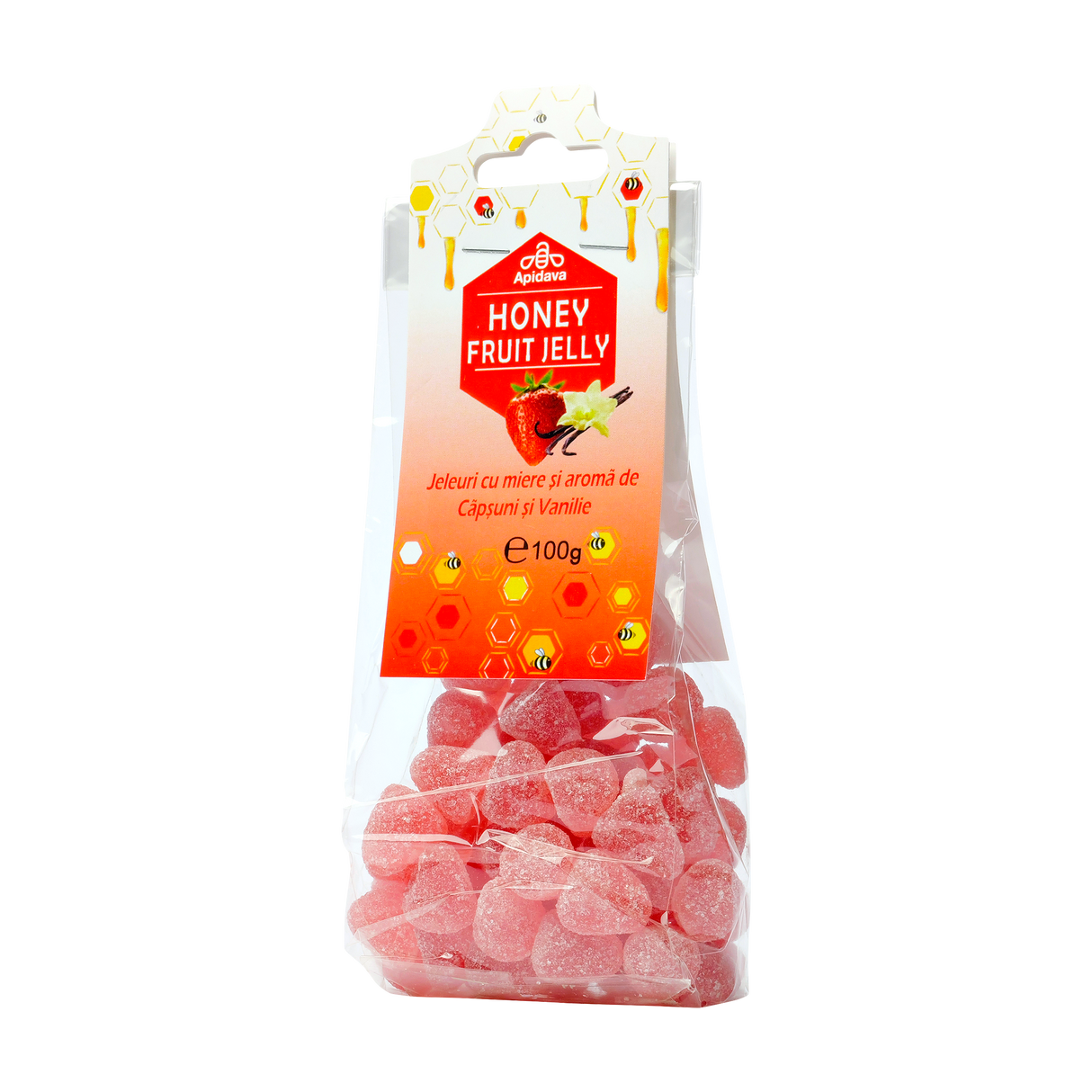 Jeleuri cu miere, capsuni si vanilie 100 g