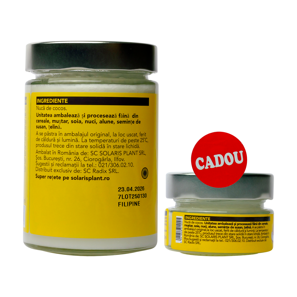 Pachet promo ulei cocos 500ml+40ml CADOU