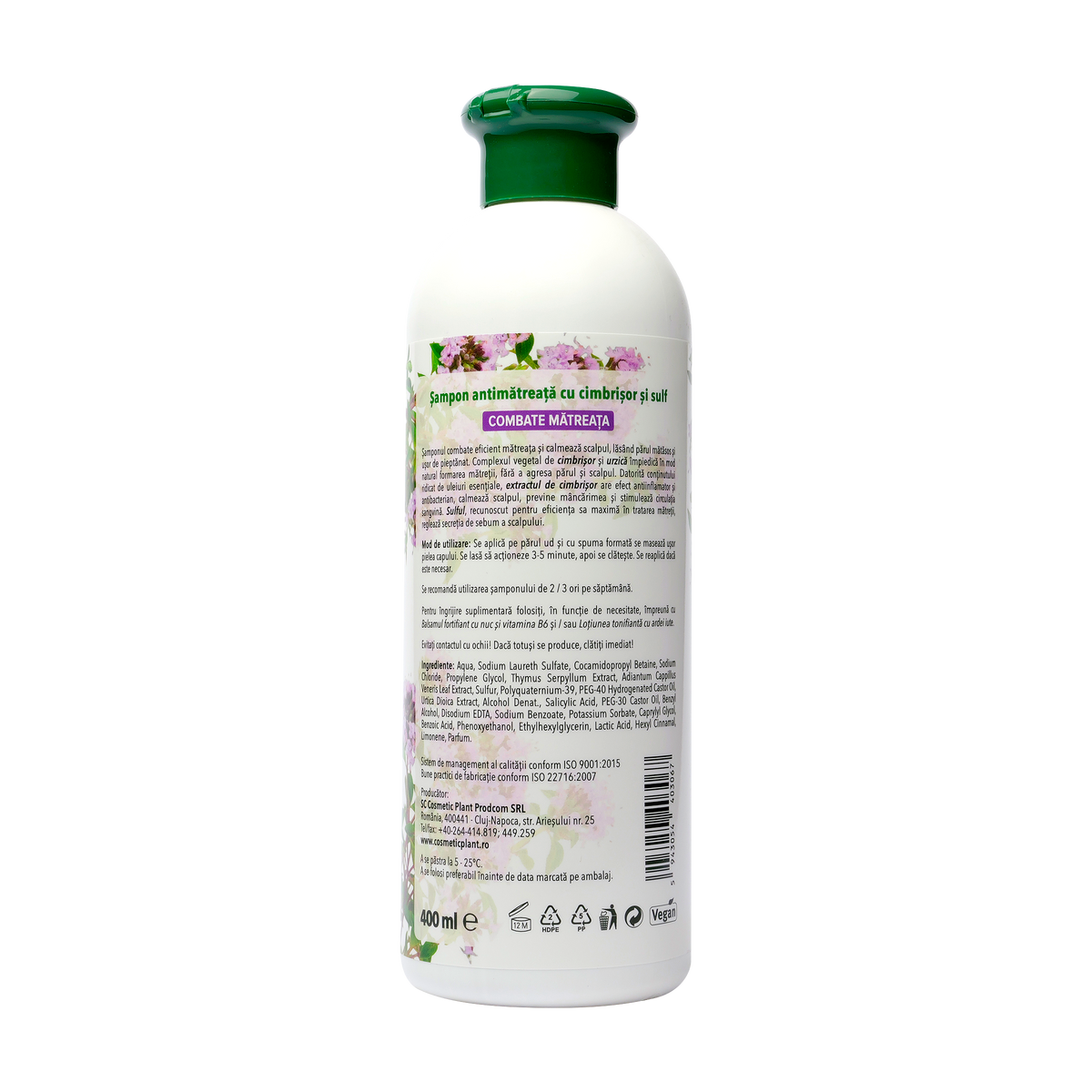 Sampon antimatreata cu cimbrisor si sulf 400 ml