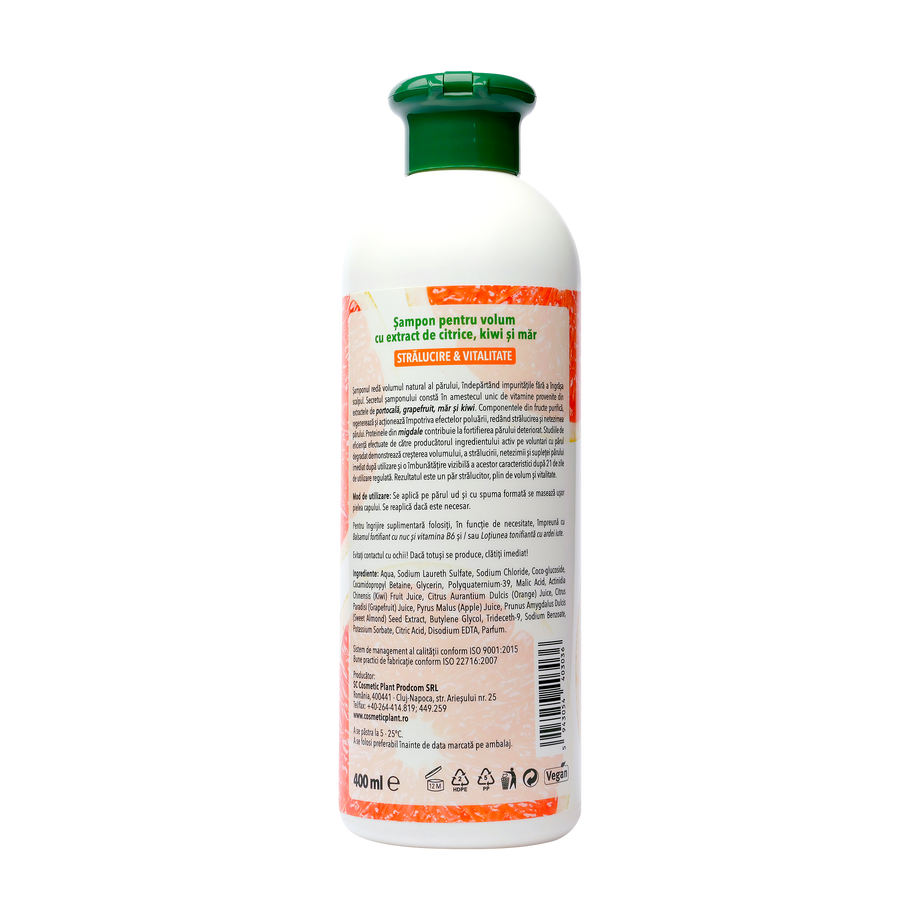 Sampon pentru volum cu extract de citrice, kiwi si mar 400 ml
