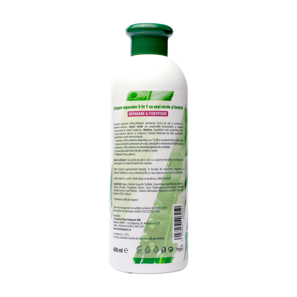 Sampon reparator 5 in 1 cu ceai verde si betaina 400 ml