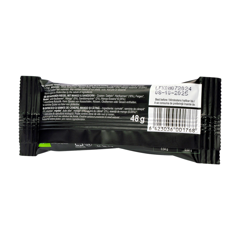 Baton cu Seminte de Canepa, Mango si Catina 48 g