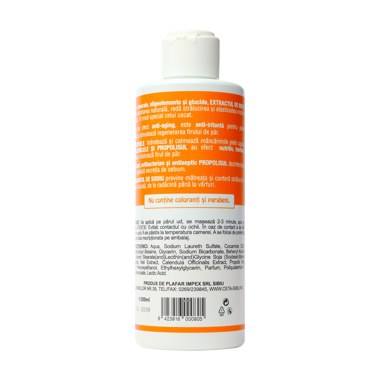 Sampon galbenele si miere 200 ml
