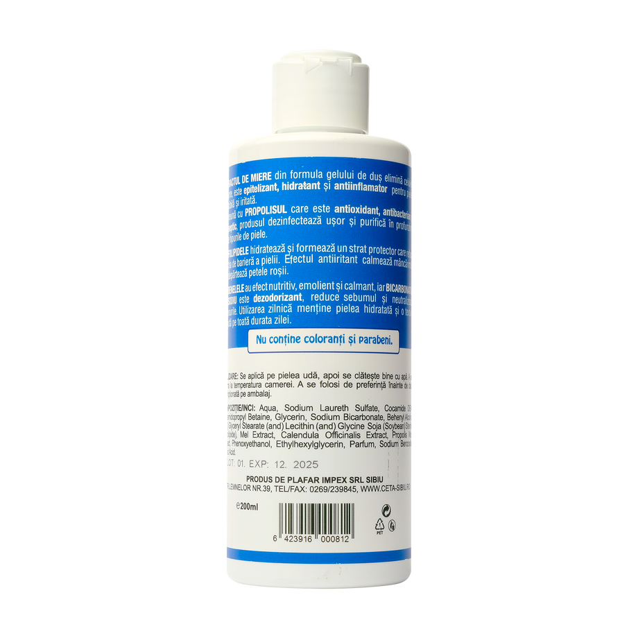 Gel de dus galbenele si miere 200 ml