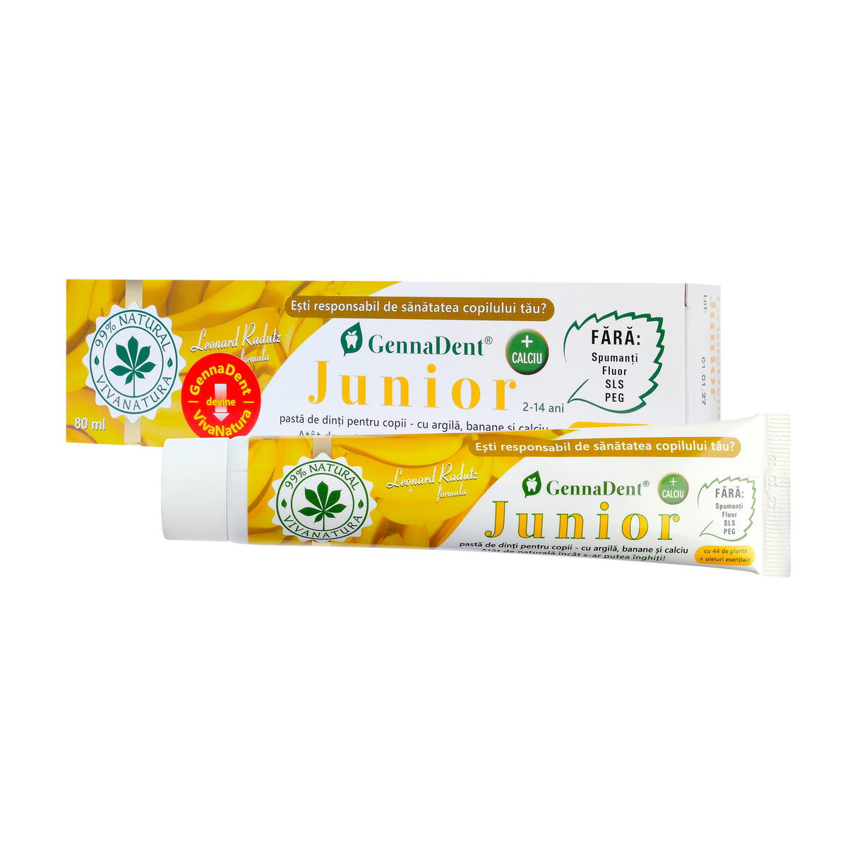 Pasta dinti junior banana 80 ml