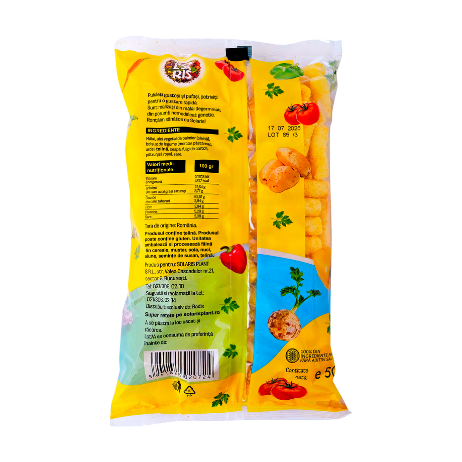 Pufuleti cu belsug de legume si sare 50 g