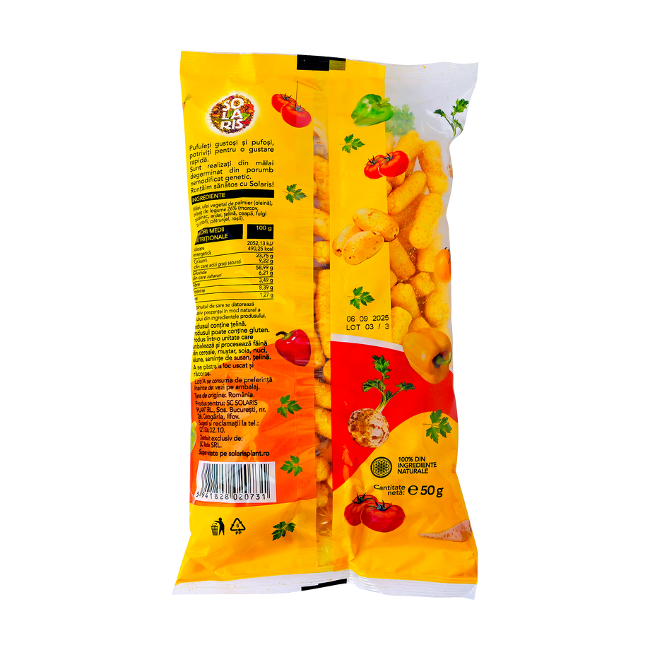 Pufuleti cu belsug de legume fara sare 50 g