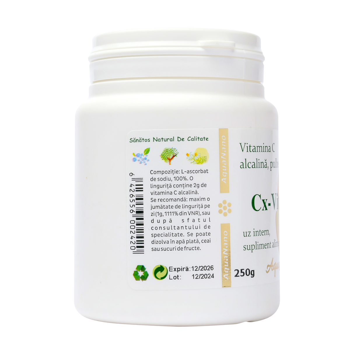 Vitamina C alcalina tamponata (pulbere) Cx-Vital 250 g