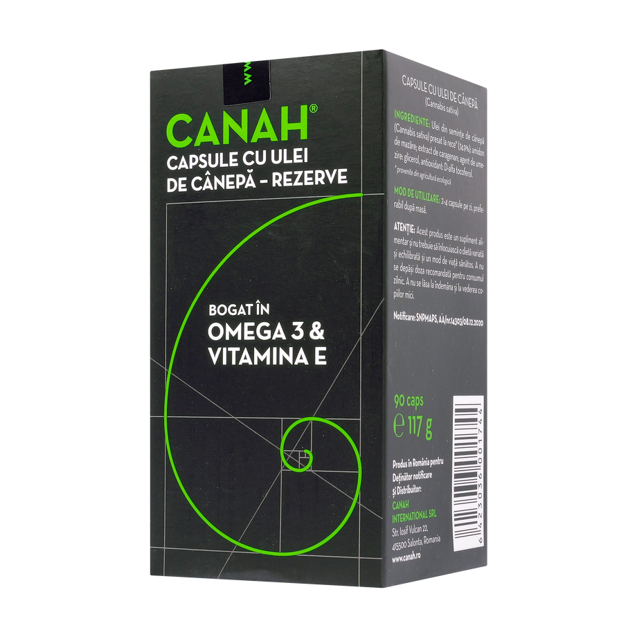 Rezerve capsule cu ulei de canepa 90 capsule*1335mg