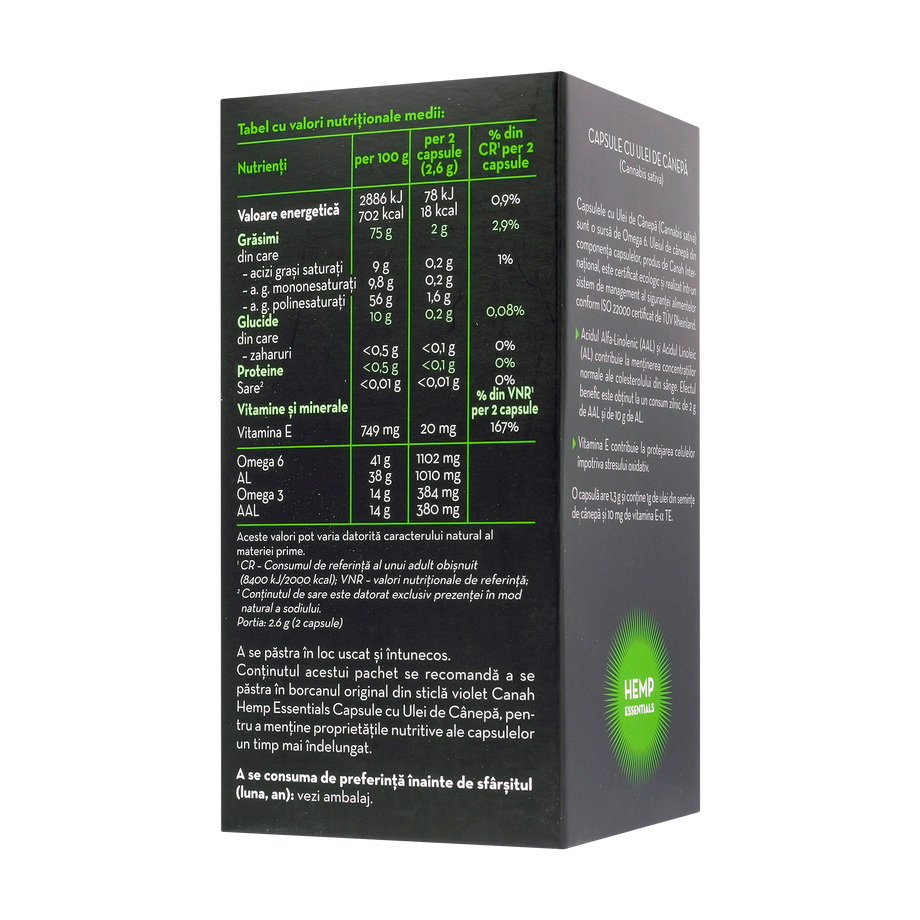 Rezerve capsule cu ulei de canepa 90 capsule*1335mg