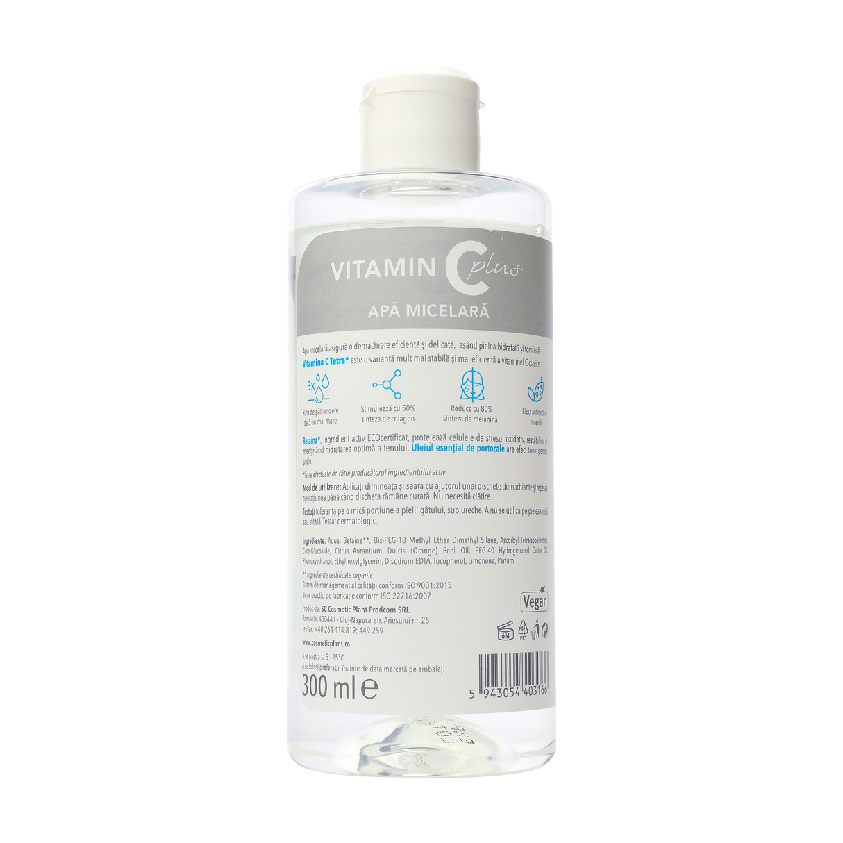 Apa micelara cu ulei de portocale vitamin C plus 300 ml