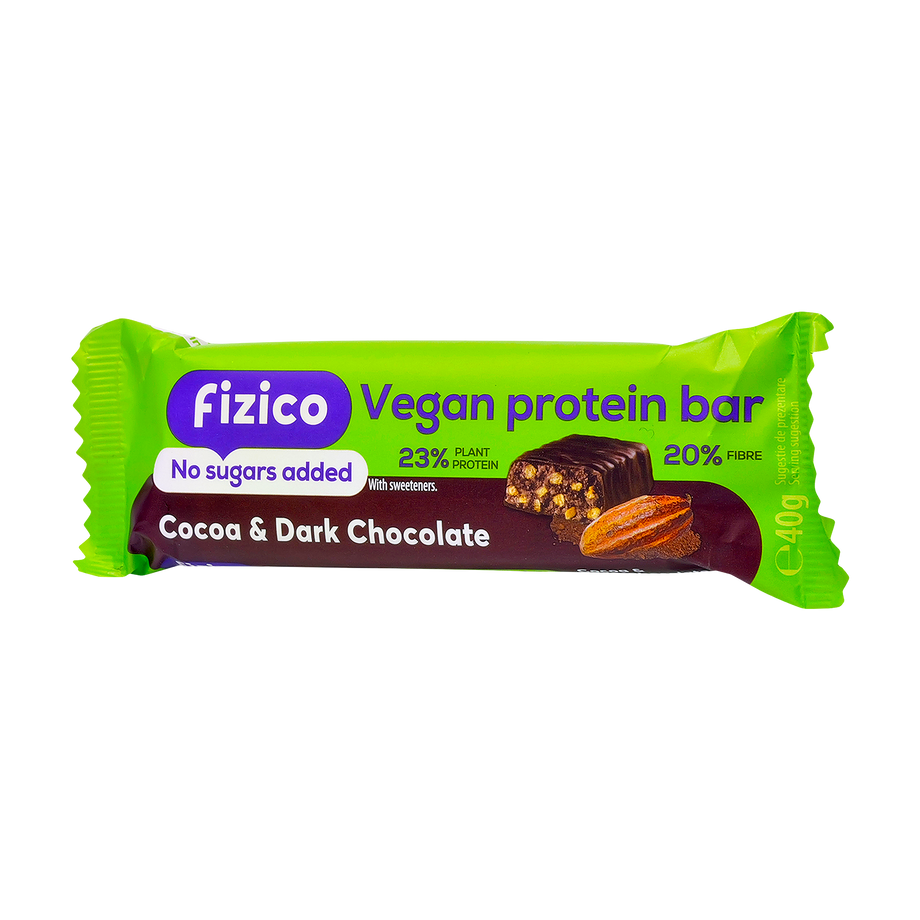 Baton proteic "vegan" cu cacao 40 g