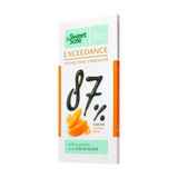 Ciocolata "exceedance" amaruie 87% cu portocale si indulcitor din stevie 90 g
