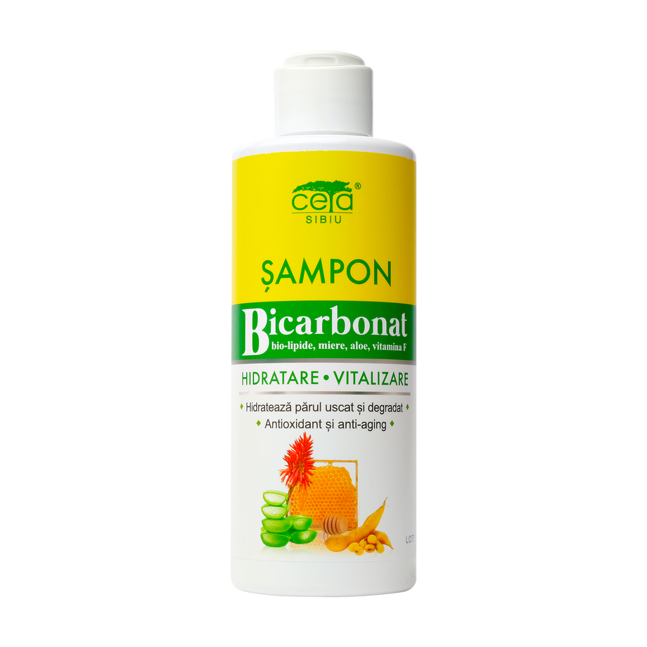 Sampon hidratare si vitalizare cu bicarbonat, bio-lipide, miere, aloe si vitamina F 200 ml