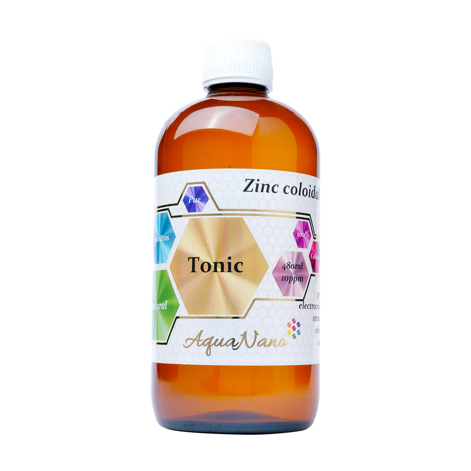 Zinc coloidal tonic Aquanano 10ppm 480 ml