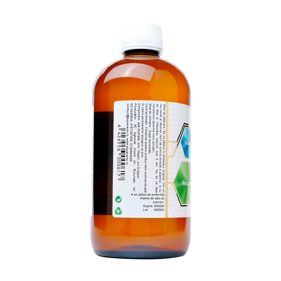 Zinc coloidal tonic Aquanano 10ppm 480 ml