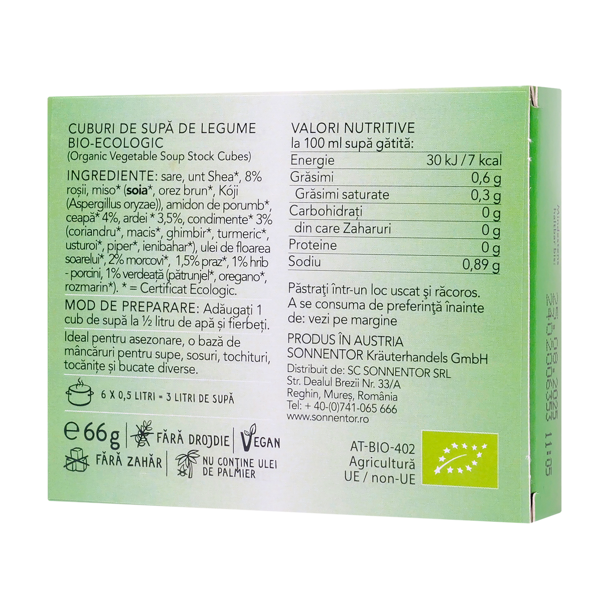 Cub supa legume fara zahar 60 g