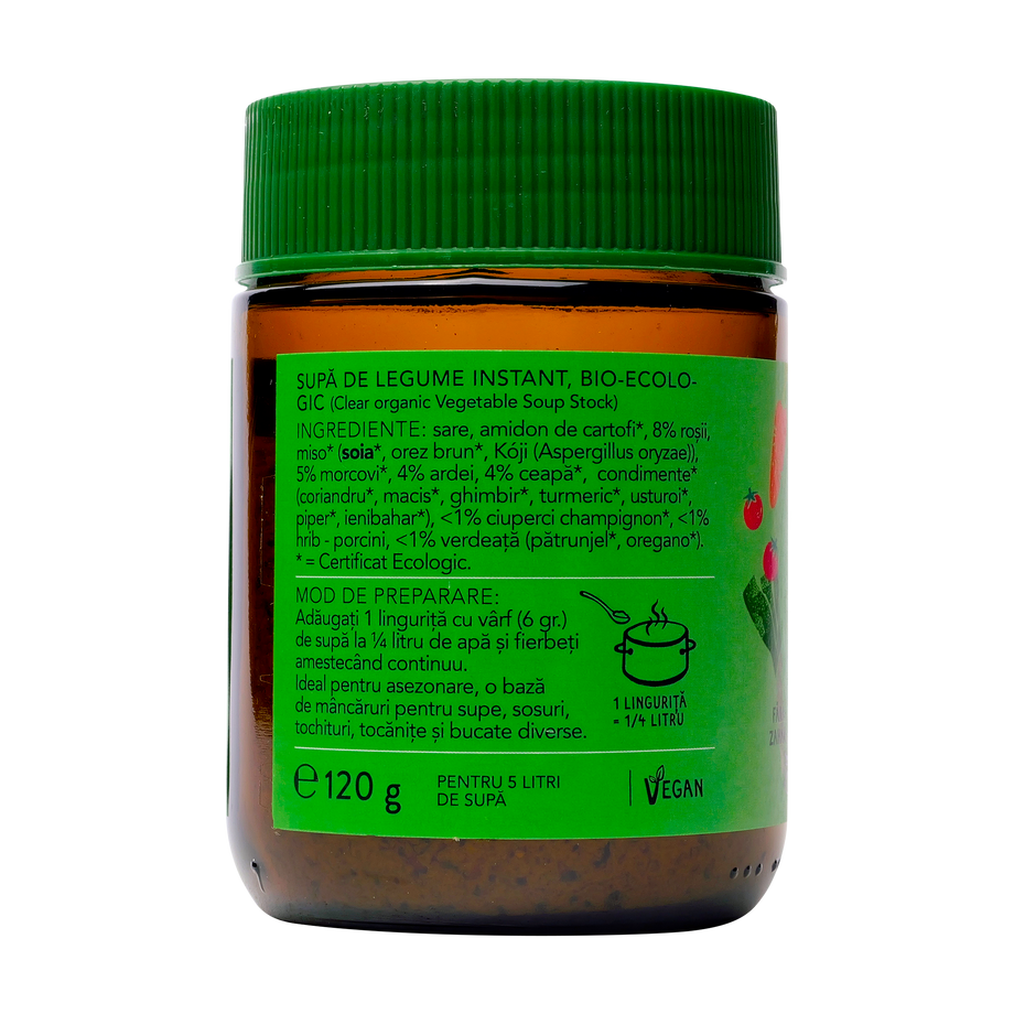 Supa instant de legume fara zahar 120 g