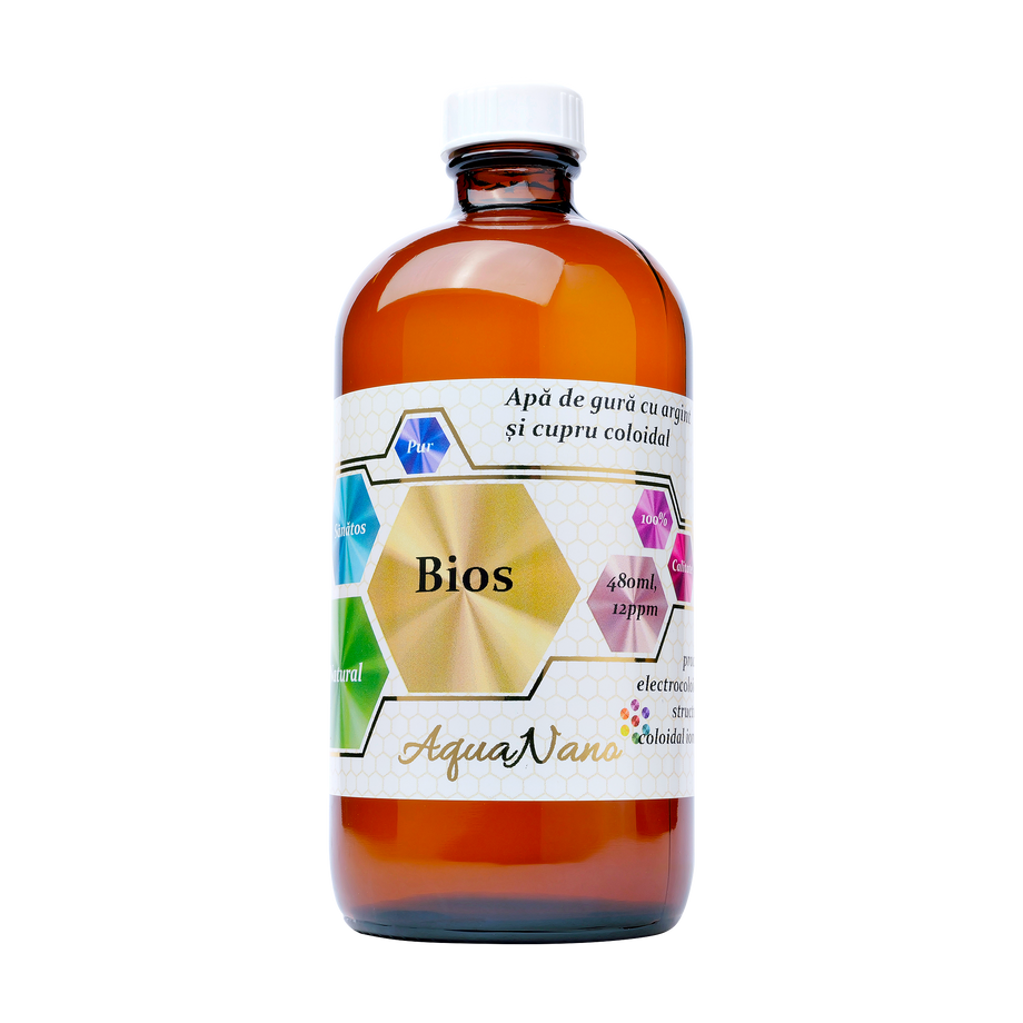 Apa de gura aquanano cu argint si cupru 12ppm 480 ml