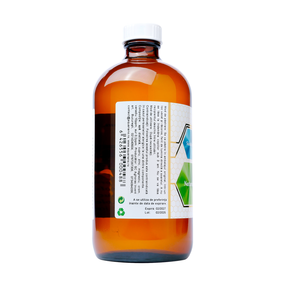 Mineral aquanano cupru, zinc, magneziu, crom, vanadiu 10ppm 480 ml