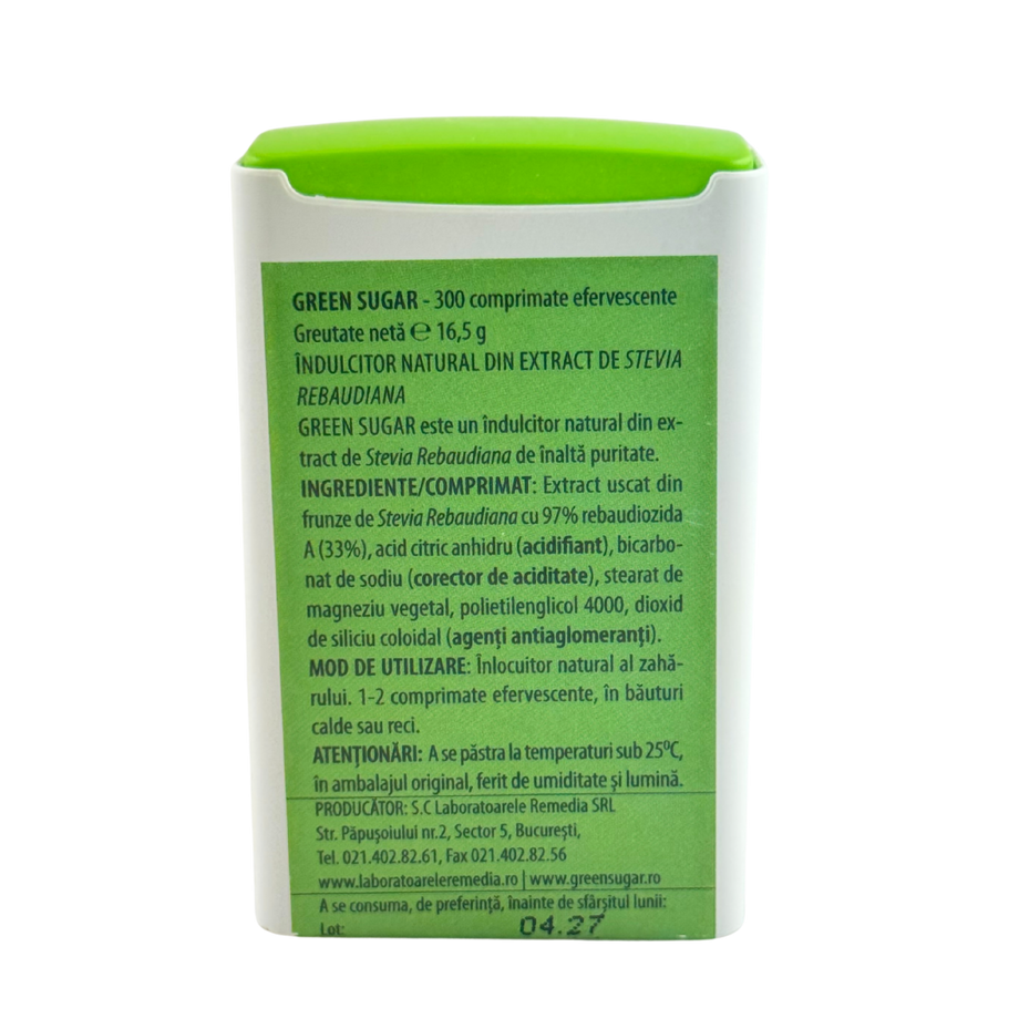Green sugar 300cpr Laboratoarele Remedia 300 comprimate