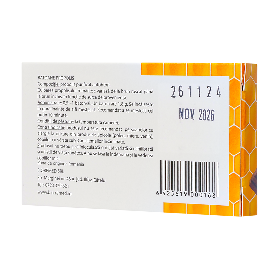 Batoane propolis masticabile 10 x 1.8 g