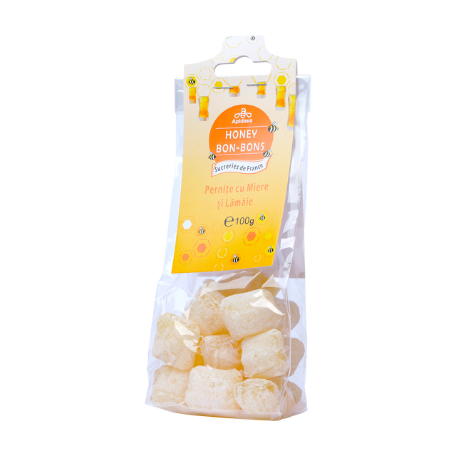 Bomboane pernite cu miere si lamaie 100 g