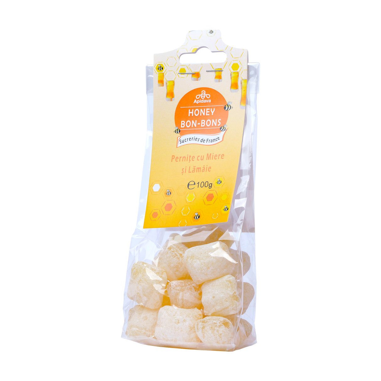 Bomboane pernite cu miere si lamaie 100 g