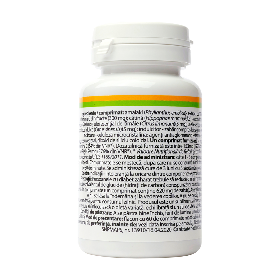 Vitamina C cu catina si amalaki 300mg 60 comprimate