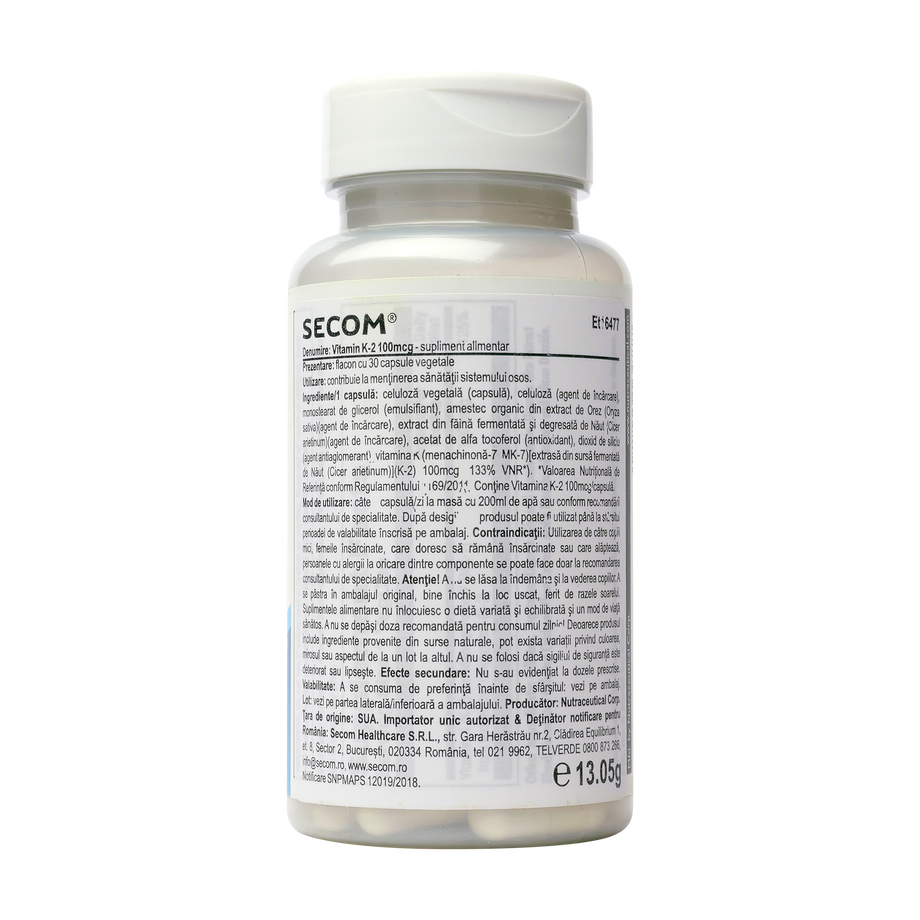 Vitamin K-2 100mcg 30 capsule