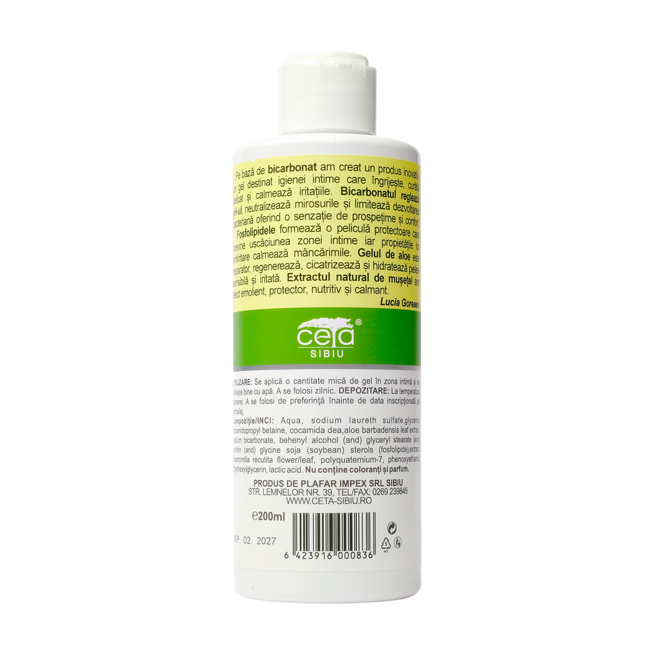Gel intim cu bicarbonat 200 ml
