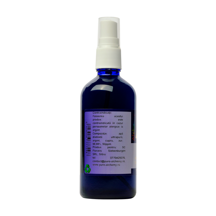 Fusion lotiune piele cu argint si aur coloidal 50ppm 100 ml