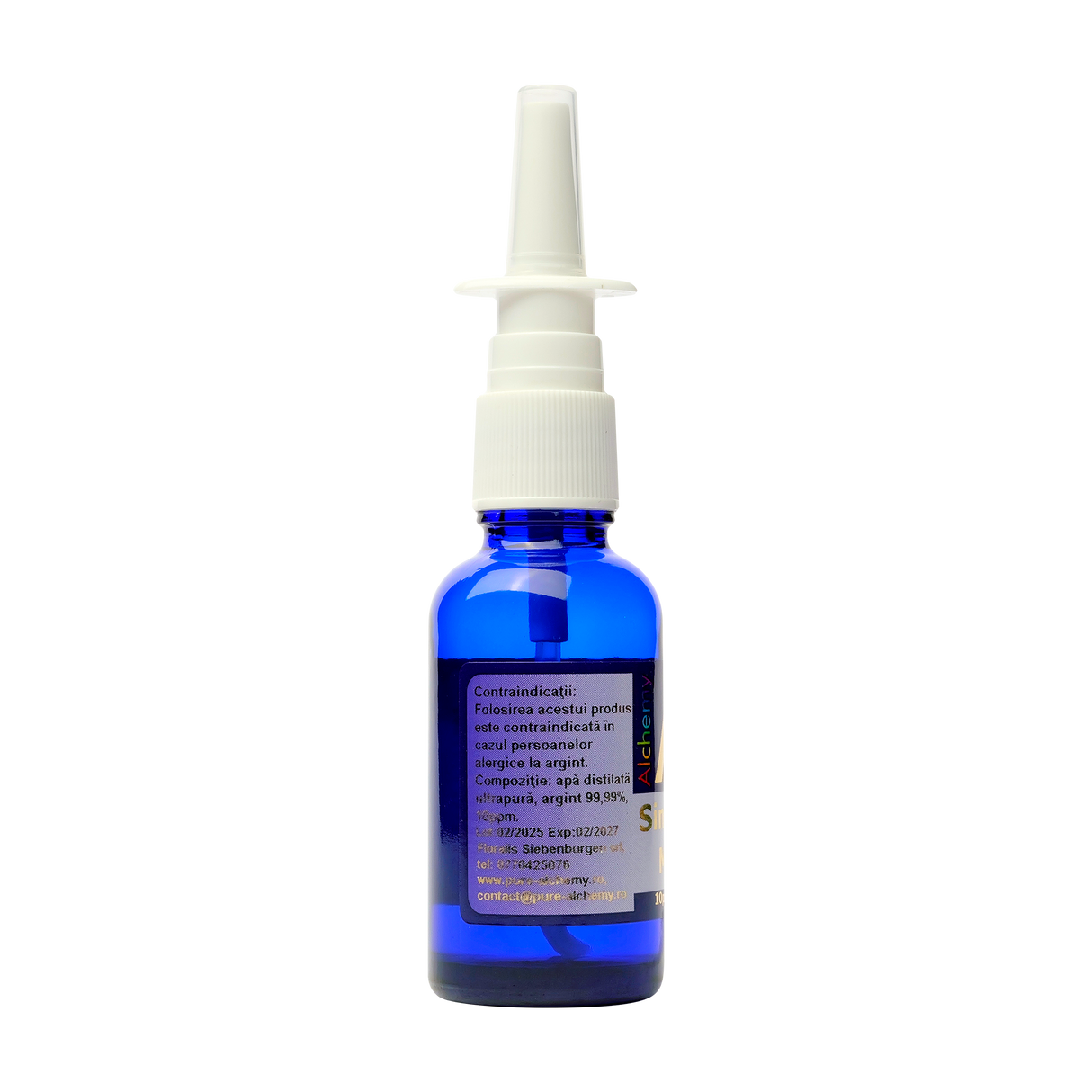 Sinusilv mini atomizor nazal cu ag coloidal 10ppm 30 ml