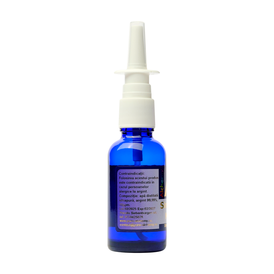 Sinusilv mini atomizor nazal cu ag coloidal 10ppm 30 ml