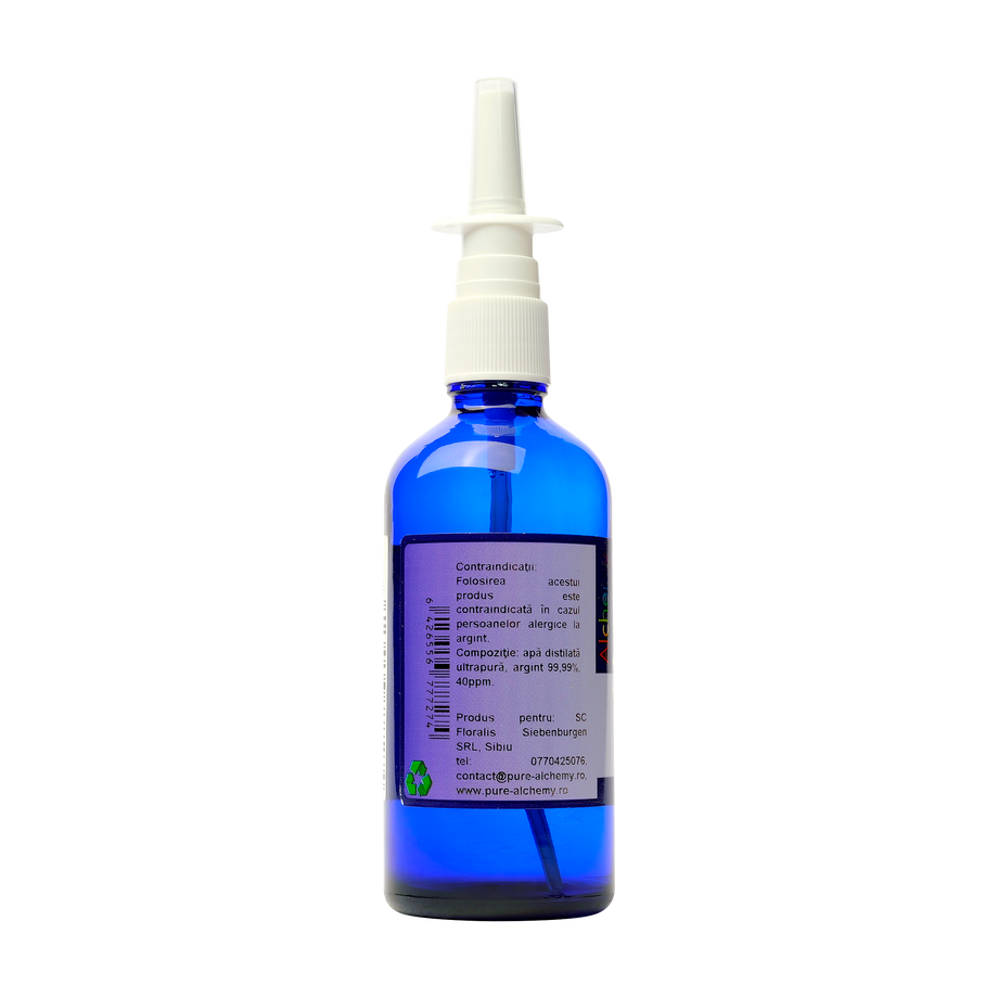 Sinusilv atomizor nazal cu ag coloidal 40ppm 100 ml