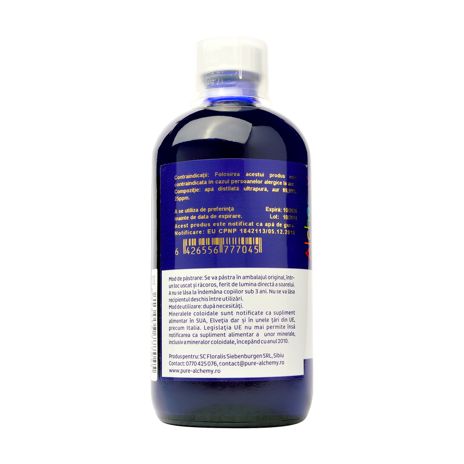 Aur coloidal pure gold 25ppm 480 ml