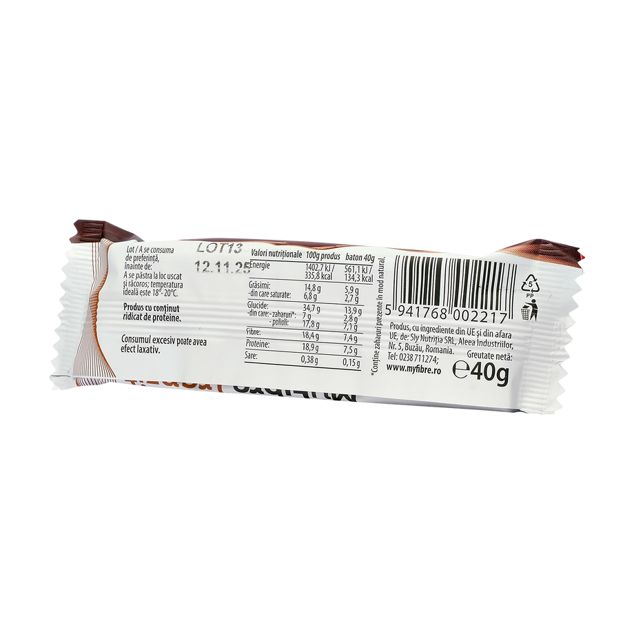 Baton My fibre tranzit cu fibre secara, cocos si portocale fara zahar 40 g