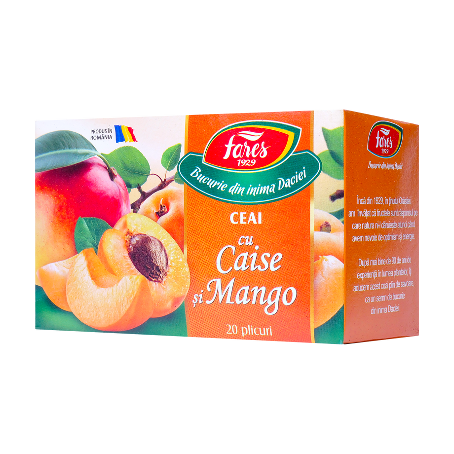 Ceai cu caise si mango 20 plicuri