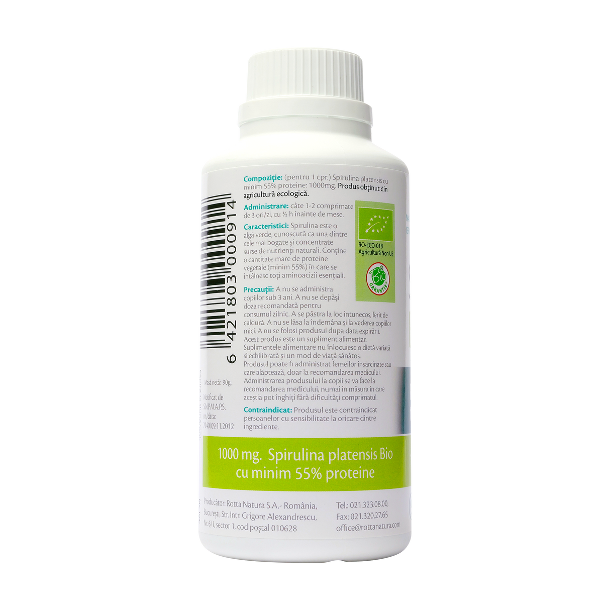 Spirulina 1000mg 90 comprimate