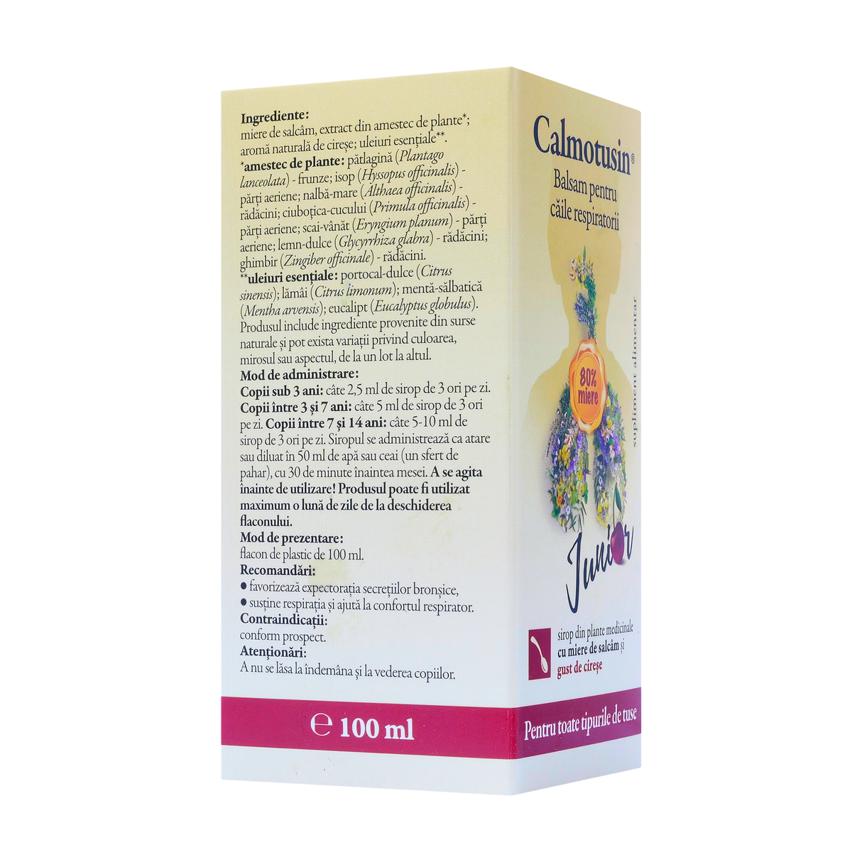 Calmotusin junior cu gust de cirese sirop 100 ml