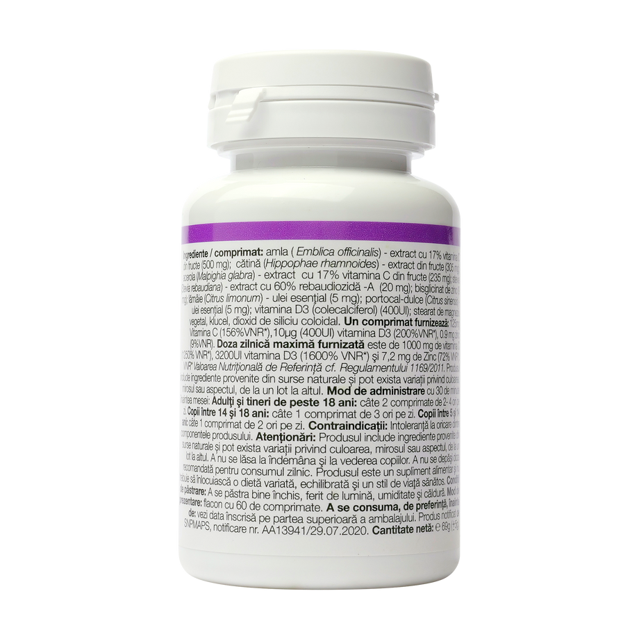 Vitamina C 1000 mg cu Zinc si D3 60 comprimate