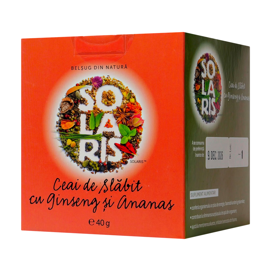 Ceai de slabit cu ginseng si ananas 20 plicuri