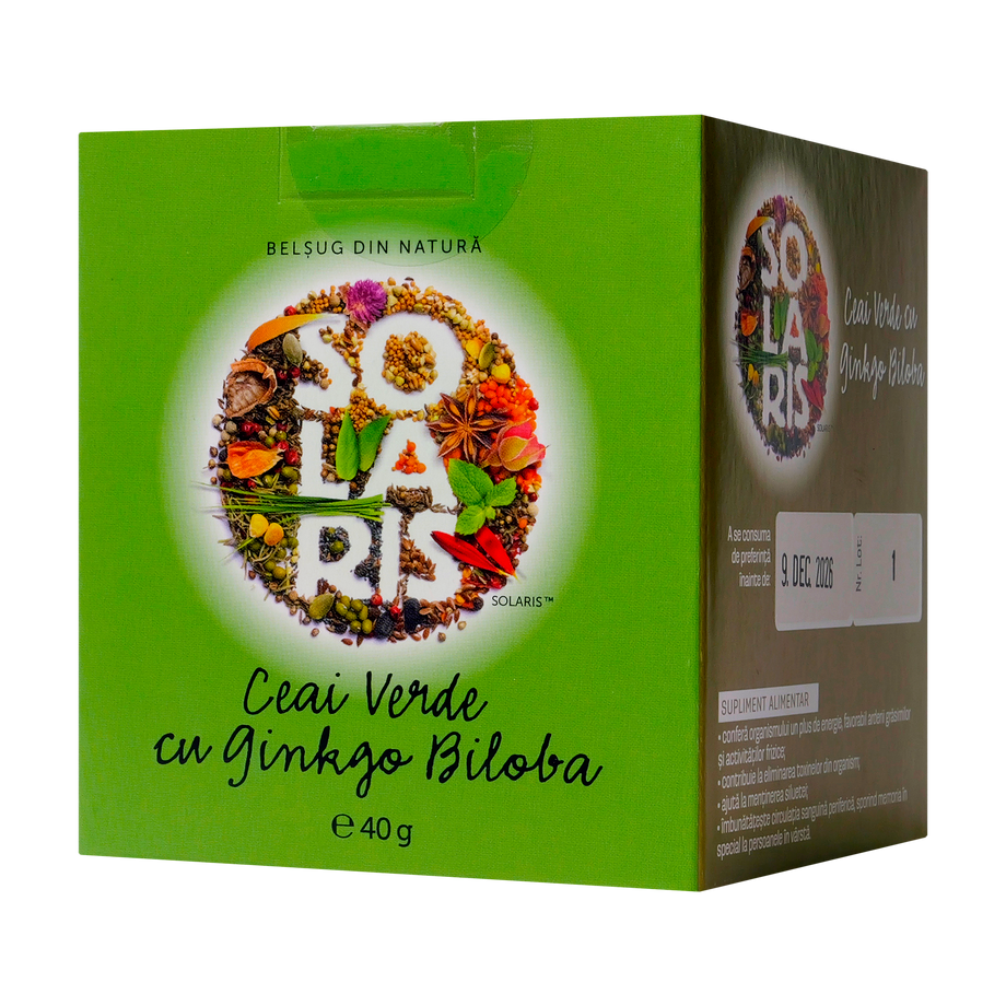 Ceai verde cu ginko biloba 20 plicuri