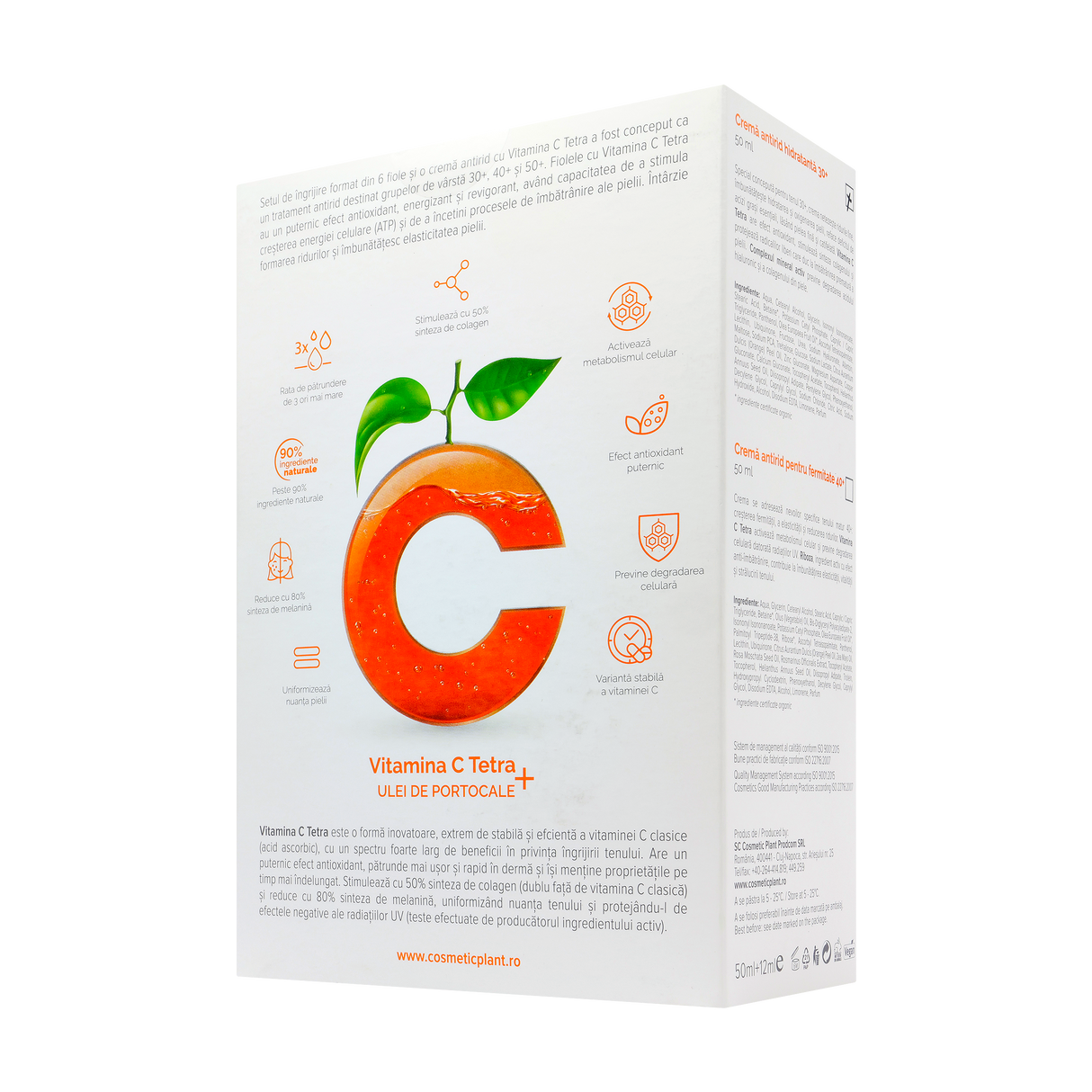 Set cadou vitamina C plus Skin boost 30+ 6fiole*2ml+1crema antirid 50 ml