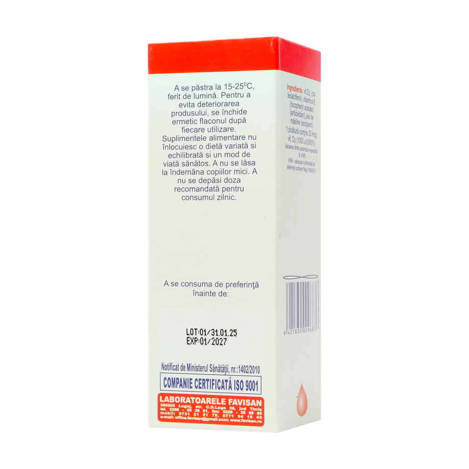 Vitamina D3 picaturi 30 ml