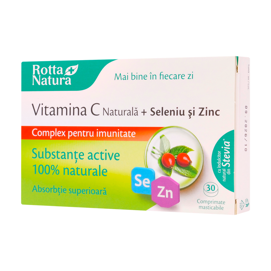 Vitamina C naturala, seleniu si zinc 30 comprimate