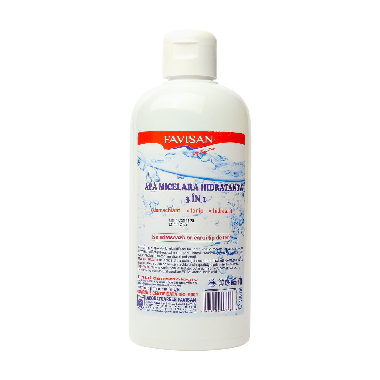 Apa micelara hidratanta 3 in 1 500 ml